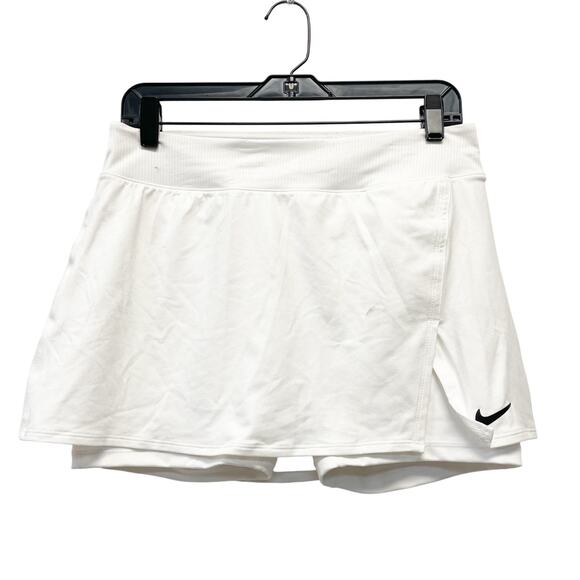 Nike Court Women's Dri Fit Victory Flouncy Tennis Skort White Size XL - Picture 2 of 10